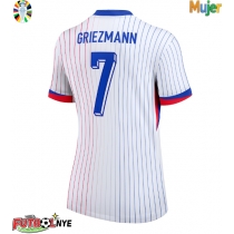 Camiseta Francia Antoine Griezmann #7 Visitante Equipación para mujer Eurocopa 2024 manga corta